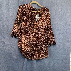 Nine West Leopard blouse